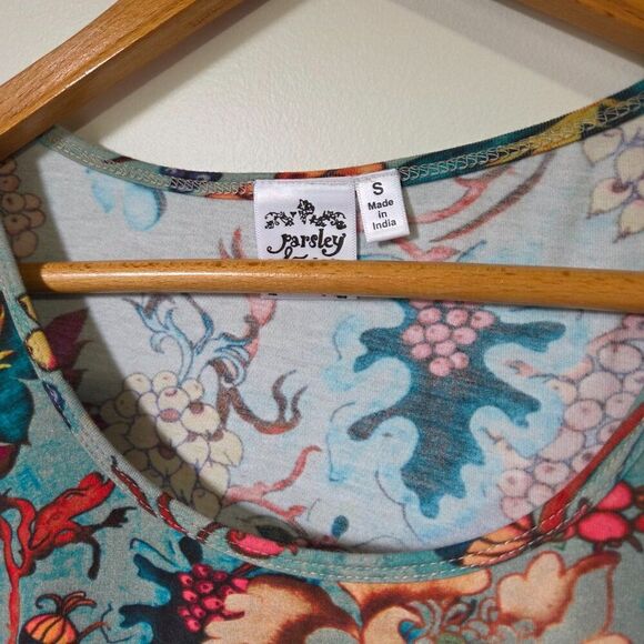 NEVER WORN PARSLEY & SAGE BOHO FLORAL FLUTTER SLEEVES TOP SIZE SMALL - Picture 12 of 15